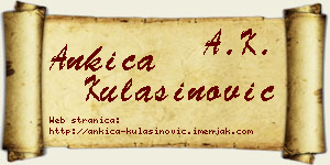 Ankica Kulašinović vizit kartica